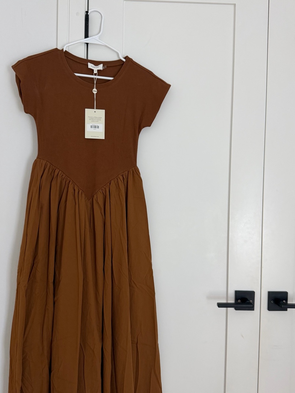 Girls' Brown Maxi Dress - Soft Casual Fit
